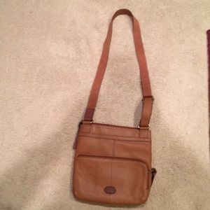 Fossil leather crossbody handbag